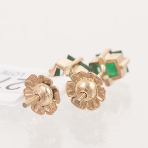 Par de Arracadas de Oro 18k con Esmeraldas - imagen 2