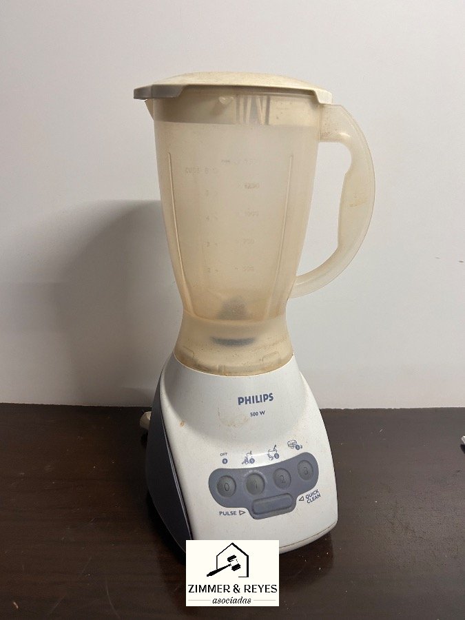 Licuadora Philips 500W Blanca y Gris con Jarra Plástica