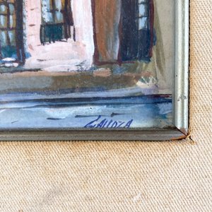 Cuadro "Casona Rosada con Luna" de Rubén Galloza, 12 x 19 cm - imagen 3