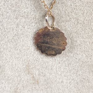 Cadena de Plata con Medallón Redondo Grabado - imagen 4