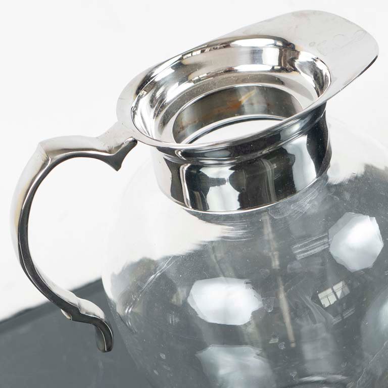 Jarra de vidrio y metal para beber - imagen 2
