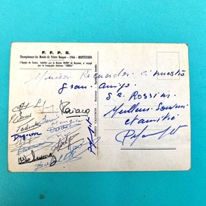 Foto Original Autografiada Plantel Campeón Pelota Vasca Montevideo 1966 - imagen 2