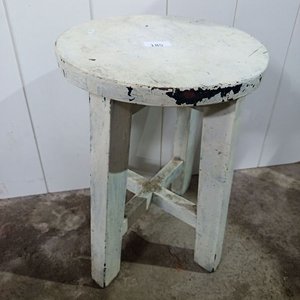 Banqueta Redonda de Madera Rústica - imagen 1