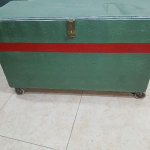 Baúl Rodante Verde con Cajón y Ruedas - imagen 3