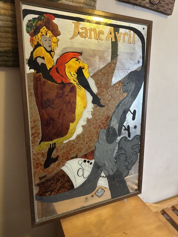 Lote siguiente: Espejo con imagen basada en el famoso cartel de Henri de Toulouse-Lautrec 'Jane Avril'