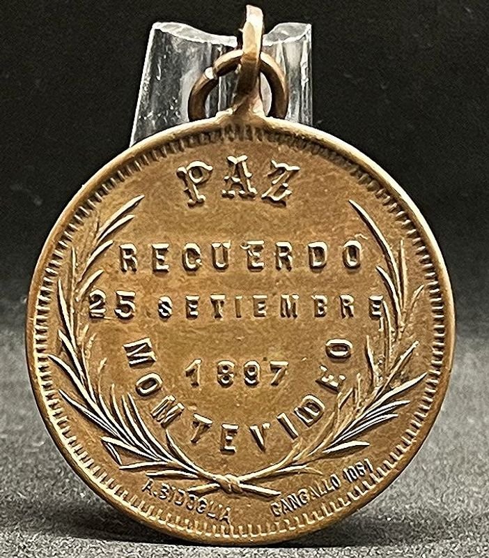 Lote siguiente: Moneda de Uruguay, 1897, Partido Nacional, Recuerdo de la Paz