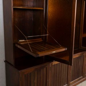 Mueble Modular de Madera Oscura con Siete Puertas y Vidrio Fantasía - imagen 2