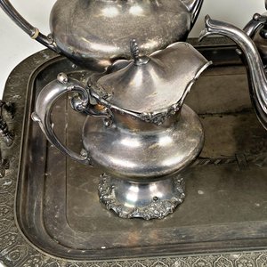 Juego de Té y Café Reed & Barton de 4 Piezas con Bandeja - imagen 2