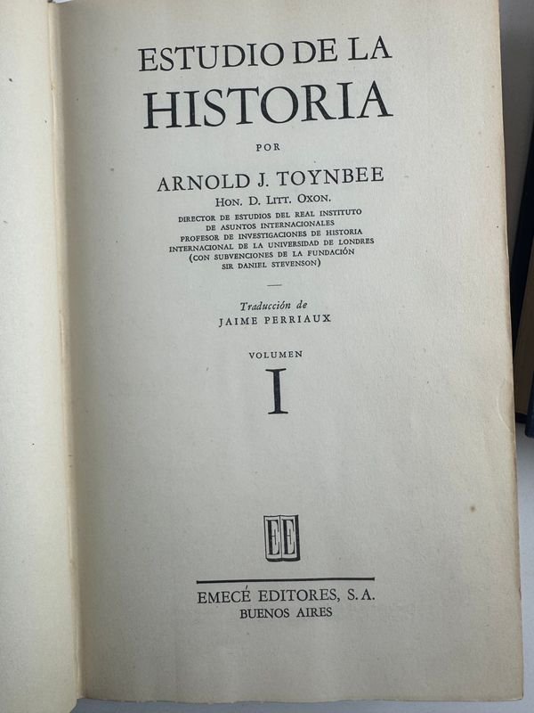 Libro de Historia - Estudio de la Historia por Arnold J. Toynbee - imagen 2