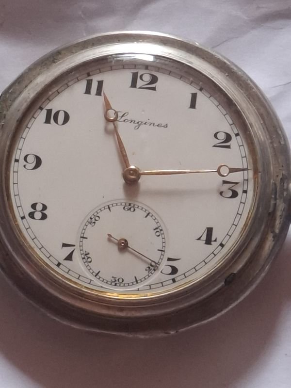 Reloj Longines de plata antiguo en excelente estado - imagen 5