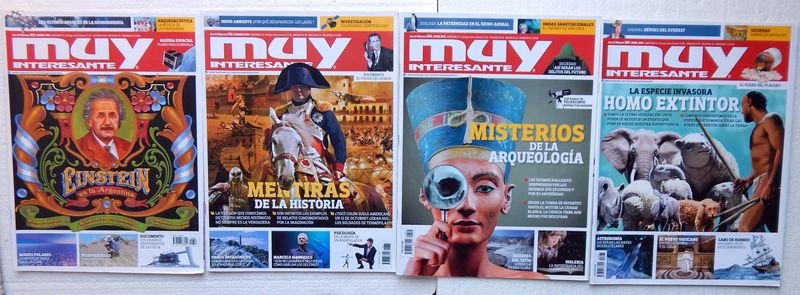 Lote de 4 Revistas Muy Interesante: Divulgación Científica