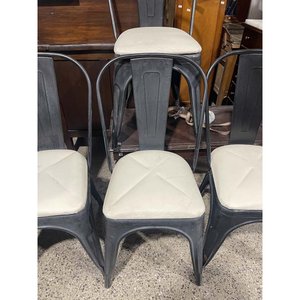Juego de 4 Sillas de Metal con Asiento Tapizado Delfino Álvarez - imagen 2