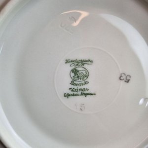 Juego de Té y Café Hutschenreuther LHS Bavaria Weimar Porcelana Alemana Flores Azules - imagen 4