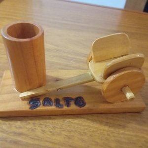 Adornos de Madera: Carreta y Pez para Colgar Llaves - imagen 3