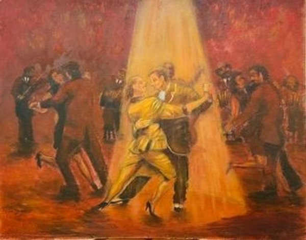 Oleo sobre fibra Tango 50x40 - Arte y Cultura