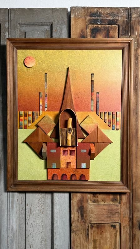 Obra de Arte "Santuario del Árbol" de Andrés Cortina: Acrílico y Madera