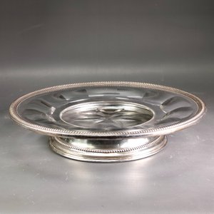 Plato para Masas Cristal y Plata Minerva con Sellos - imagen 2