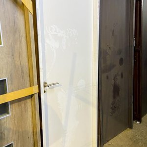 Una puerta interior mdf color blanco con detalle 203 x 75 cm - imagen 1