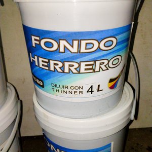 4 Tarros de Pintura: 2 Esmalte Sintético Negro y 2 Fondo Herrero Negro (4 Lts c/u) - imagen 3