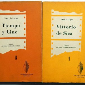 Lote siguiente: Dos Libros: Tiempo y Cine por Jean Leirens y Vittorio De Sica por Henri Agel