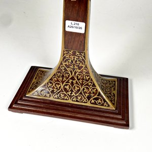 Cruz de Mesa Labrada en Madera y Bronce con Cristo - imagen 5
