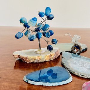 Lote de Árboles de Piedra, Agatas y Adornos Decorativos - imagen 2