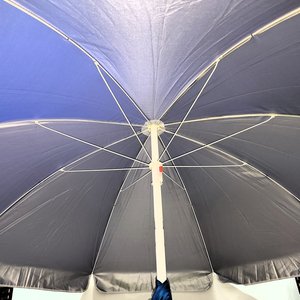 Sombrilla Azul Articulable para Patio o Playa, 210cm Diámetro, con Filtro UV - imagen 5