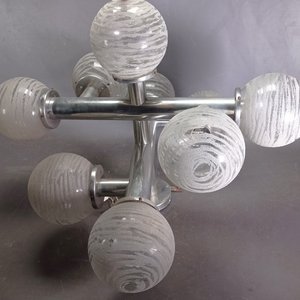 Lámpara Vintage Industrial 8 Luces con Globos Originales - imagen 4