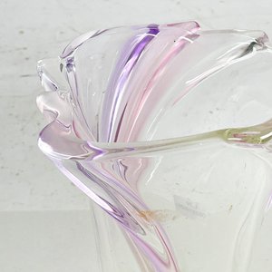 Florero de Vidrio Hialino con Detalles en Lila y Rosa - imagen 3