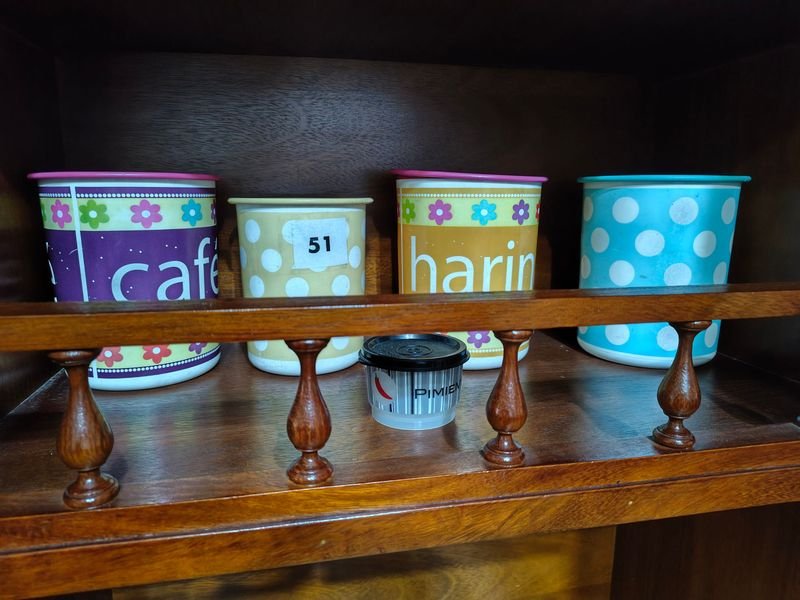 Set de 5 Recipientes Plásticos Decorados para Cocina