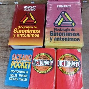 Lote de 4 Diccionarios: Inglés-Español, Sinónimos y Antónimos - imagen 1