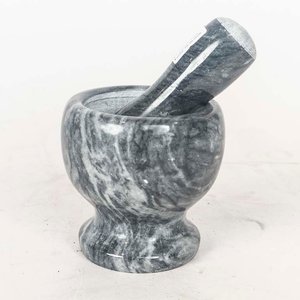 Mortero de Granito Gris con Mazo - imagen 1