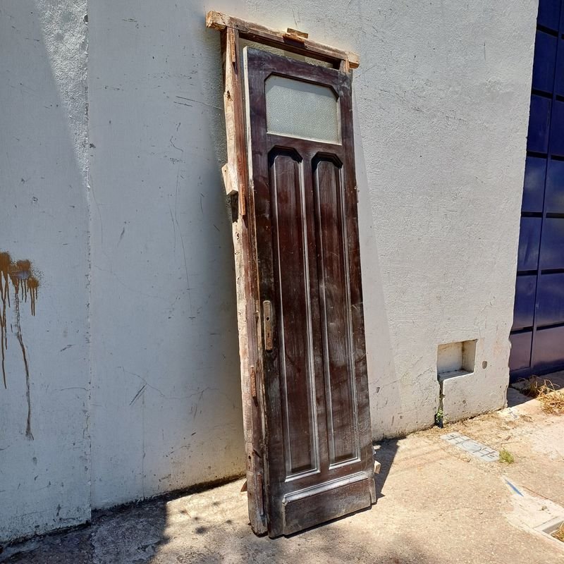 Puerta de cedro con marco, excelente estado - imagen 3