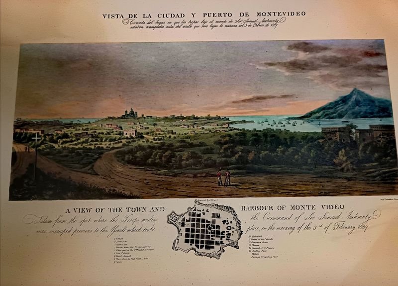 Lámina de la ciudad y puerto de Montevideo - año 1807 - imagen 1