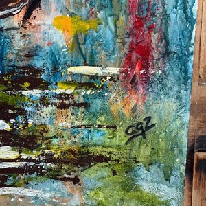 Pintura "Velero" al Óleo sobre Fibra por Carmen García Zorrilla de San Martín (75x55cm) - imagen 4