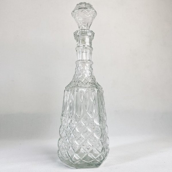 Botella antigua de whisky con tapón - imagen 1