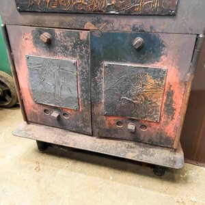 Estufa Antigua de Hierro con Ducto y Veleta - imagen 5