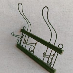Antiguo Perchero de Madera y Metal con Perchas Móviles - imagen 5