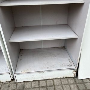 2 Muebles Multiusos Blancos en MDF con Puertas y Estantes - imagen 3
