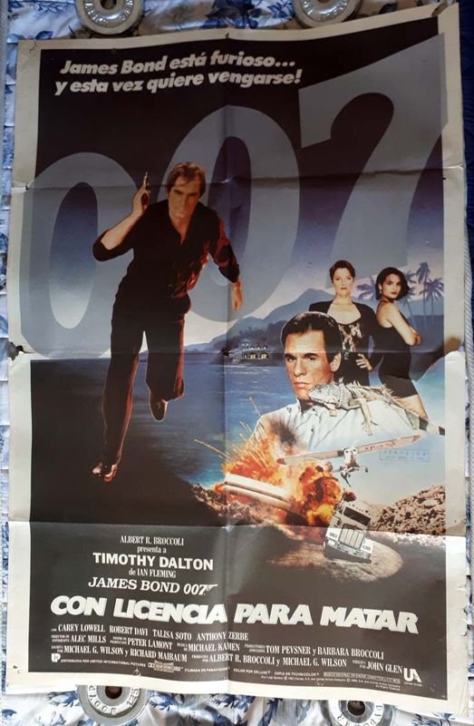 Poster Original Cine "Con Licencia Para Matar" (1989) - Timothy Dalton