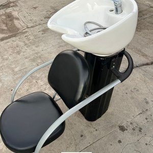 Pileta de Peluquería con Asiento de Cuerina Negra - imagen 1