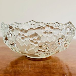 Fuente y Bowls de Vidrio con Relieve Floral Esmerilado - imagen 5