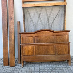 Cama de Roble Desarmable con Parrilla Elástica - imagen 1
