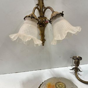 Lámpara de Techo y Apliques de Pared de Bronce con Detalle Floral - imagen 5