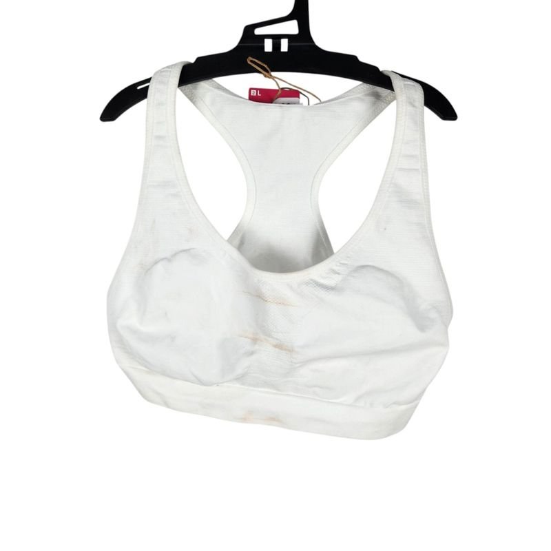 Corpiño Deportivo Blanco Talle L con Detalle de Roce