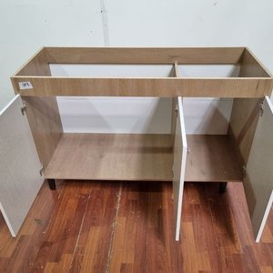 Mueble Bajo Mesada Blanco y Madera con 3 Puertas - imagen 2