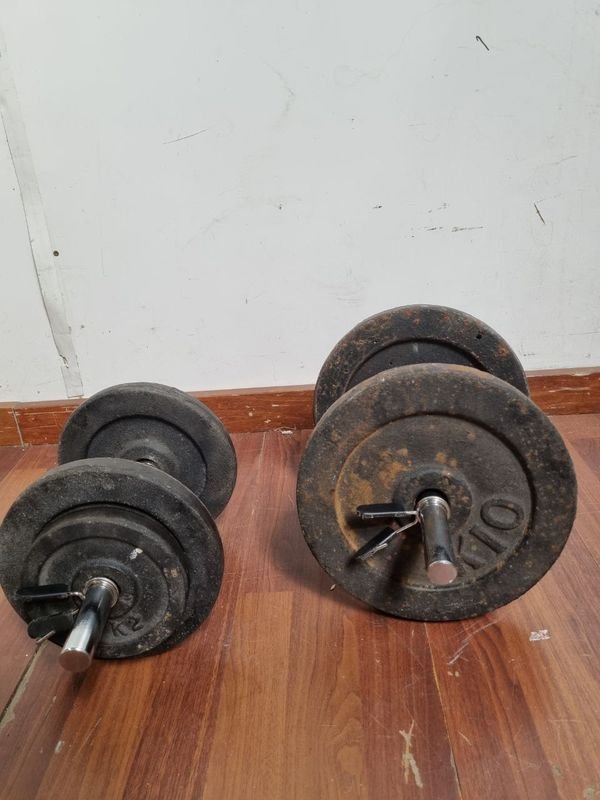 Equipo de Entrenamiento con Dumbbells y Barra
