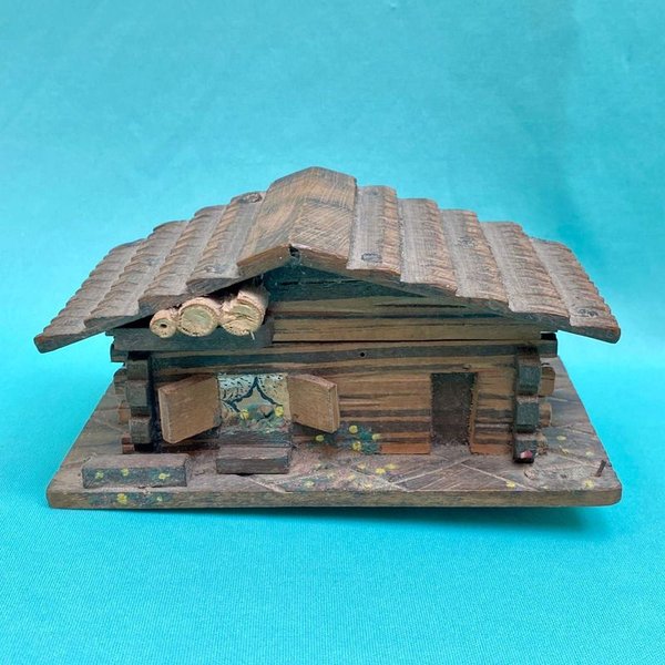 Antigua caja musical de madera suiza Thorens - imagen 1