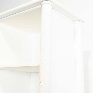 Estante Alto Blanco con Cajones de Ratán y Estantes de MDF - imagen 3