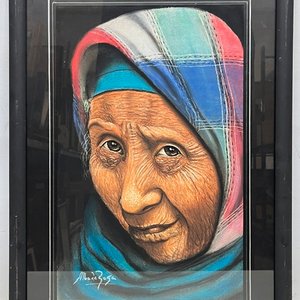 Alba Da Rosa "Anciana Coya" - Pastel sobre Papel - imagen 2